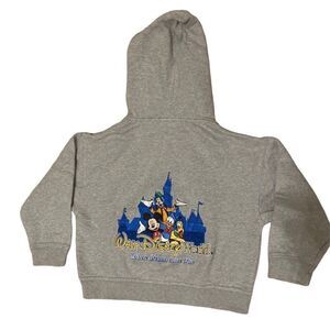 Walt Disney World Kids Full Zip Hoodie Castle Goofy Mickey Pluto Donald Unisex